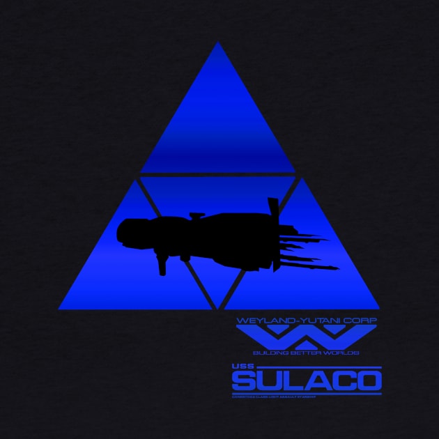 Alien Sulaco spaceship blue by udezigns